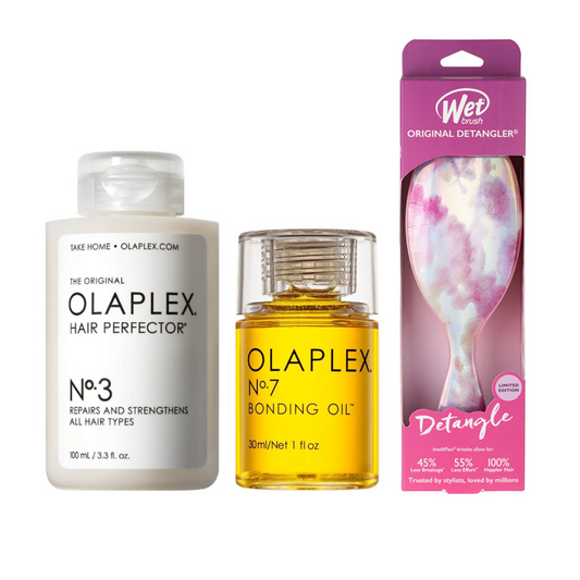 Kit Olaplex Reparación, Protección y Fortalecimiento Capilar N°3 + N°7 + Cepillo Wetbrush.