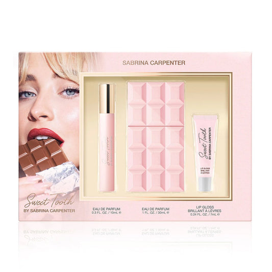 Sabrina Carpenter Set Perfumes Sweet Tooth Addiction Eau De Parfum 3-Pc Gift Set.