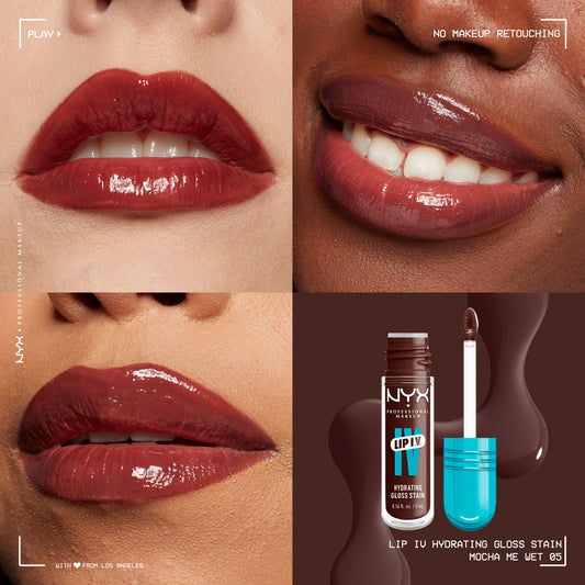Nyx Lip I.V Tinta Brillo Para Labios Hidratante 3 en 1.