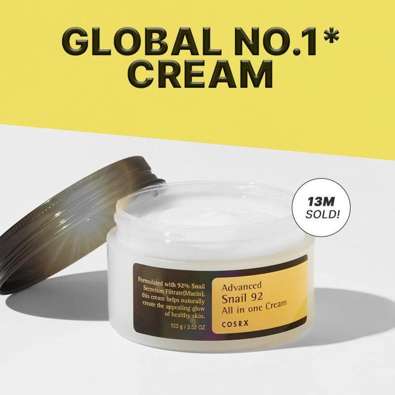 Cosrx Advanced Snail 92 Crema Reparadora De Hidratación Profunda.