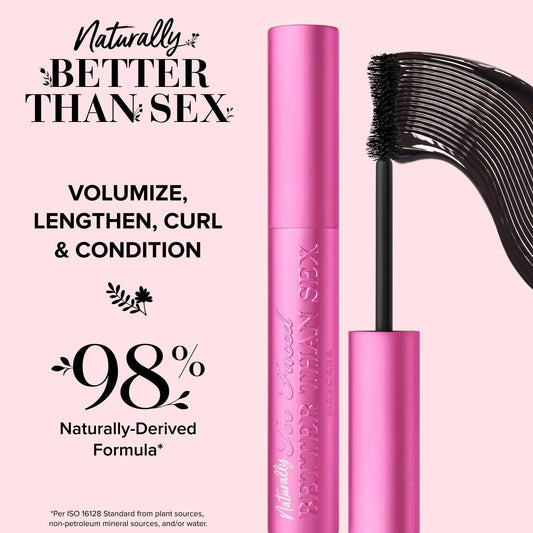 Kit Too Faced Pestañina Better Than Sex Naturally+ Pixi Serum Reafirmante Antiedad Colageno & Retinol + Nyx Duck Plump Gloss Voluminizador.